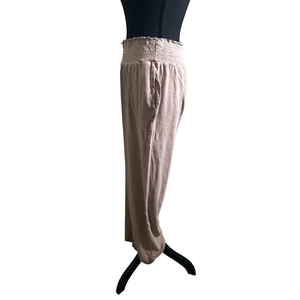NWT Hello Nite Smocked Waist Lounge Pants | Driftwood | Size M | 100% Cotton
